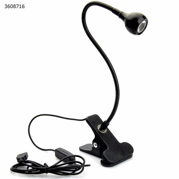LED Desk Lamp with Clip 1W Flexible LED Reading Lamp USB Power Supply LED Reading Book Lamp （white） Decorative light LED