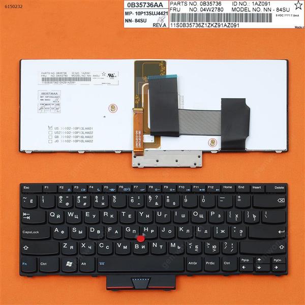 Thinkpad X1 BLACK FRAME BLACK Backlit RU MP-10P16F0J4421 04W2768 0B35724 NN-85F0 Laptop Keyboard (OEM-B)