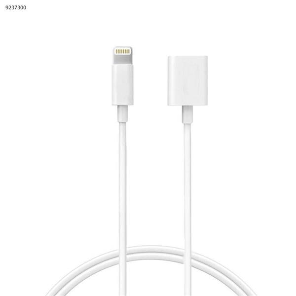 Lightning Extension Cable (3 feet) for iPhone 6S, 6S Plus iPhone 7, 7Plus; Pass Data, Audio Through Male to Female 8-pin Cable (White) Charger & Data Cable G62901