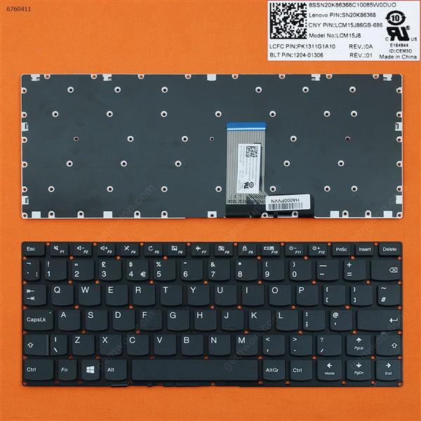 Lenovo Yoga 310-11 310-11IAP 710-11 710-11IKB 710-11ISK BLACK win8(Without FRAME) UK SN20K86368 Laptop Keyboard (OEM-B)