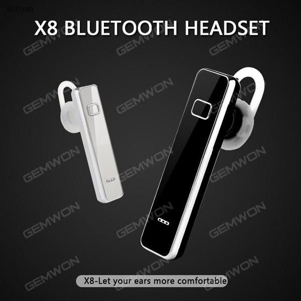Bluetooth V4.1+EDR，Intelligent voice prompts, Bluetooth camera function.(Color remarks:BLACK,WHITE) Headset X8 Intelligent bluetooth headset