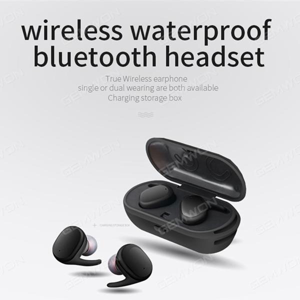 Waterproof touch Bluetooth headset, Call, cut song, volume display, bilateral stereo Headset Waterproof touch Bluetooth headset