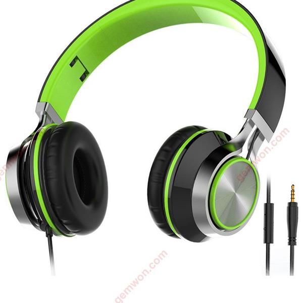 SF-SH015IP Wired headset，sports folding headset line control Wired headset，green Headset SF-SH015IP WIRED HEADSET