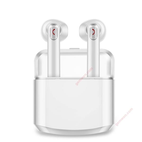 TWS Mini Portable Dual Wireless Bluetoothe Earphones Headphones with Charging Box(white) Headset N/A
