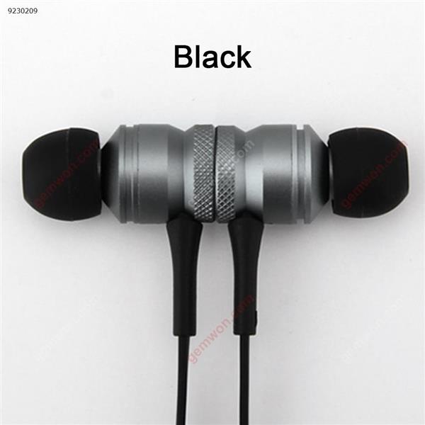 Wireless Bluetooth Earphone G3 Metal Magnetic headphones with mic Sport Bluetooth Headset Bilateral Stereo mini Earbuds(black) Headset G3