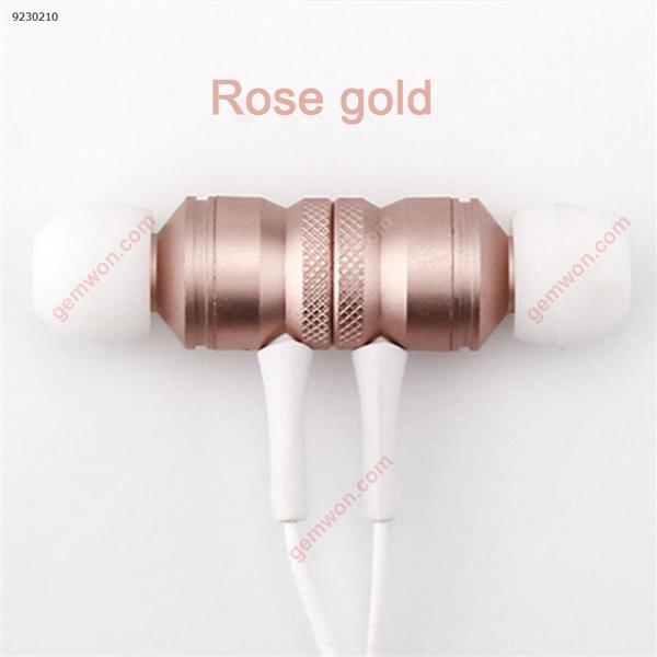 Wireless Bluetooth Earphone G3 Metal Magnetic headphones with mic Sport Bluetooth Headset Bilateral Stereo mini Earbuds(pink) Headset G3