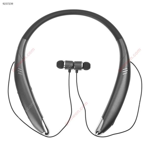 Outdoor sports Bluetooth 2-in-1 headphone speakers. Headphones and speakers can be switched neck hanging headphones (black) Headset G42701（V8）