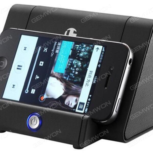 Wireless phone loudspeaker bracket small audio box mini auto-sensing speaker (black) Bluetooth Speakers N/A