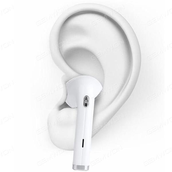 Rotary universal headset, I8MINI Bluetooth headset rotary wireless mini earplug single ear stereo, White Headset ROTARY UNIVERSAL HEADSET
