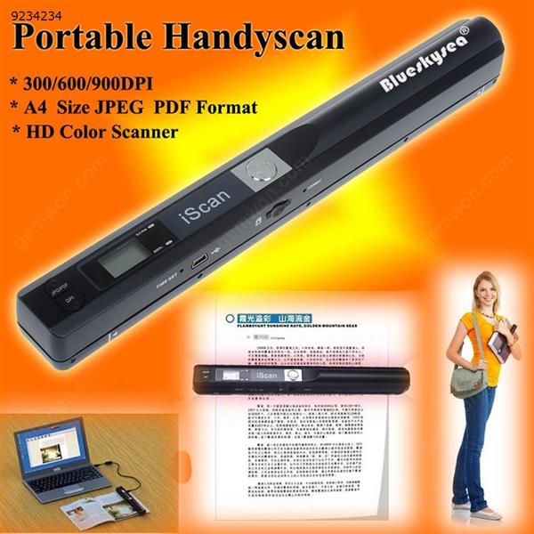 ISCAN01 Portable A4 Document Scanner 24 Bit USB 900dpi Handheld For Book JPG/PDF File Image Color A4 Scanner Other ISCAN01