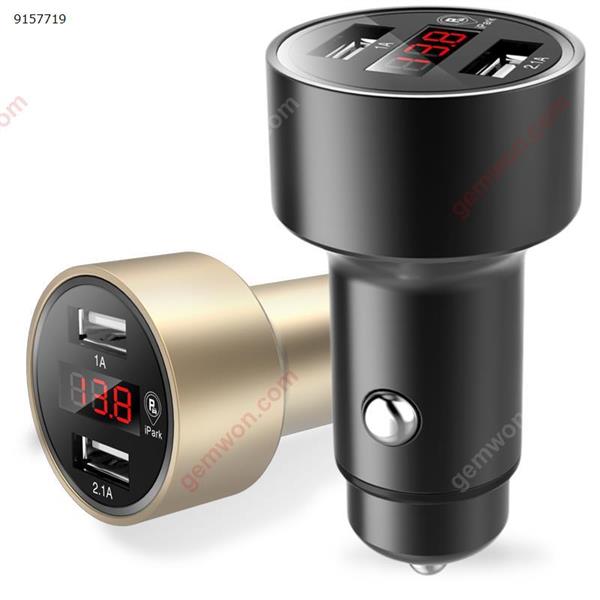 Multi-function car charger Bluetooth positioning belt display car phone charger usb-black Car Appliances DW