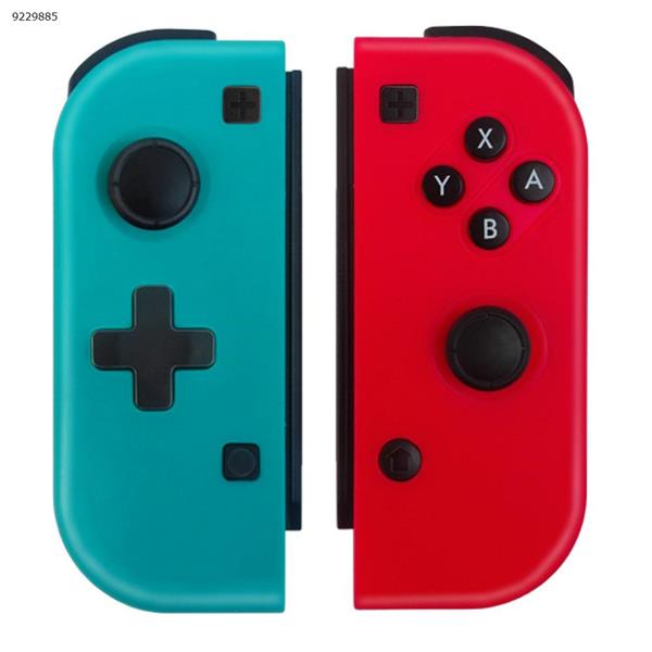 Non-original left and right controller wireless Bluetooth game handle for Switch Console-built gyroscope+vibration motor+color case+one-key connection Console Black-Red Game Controller 8577