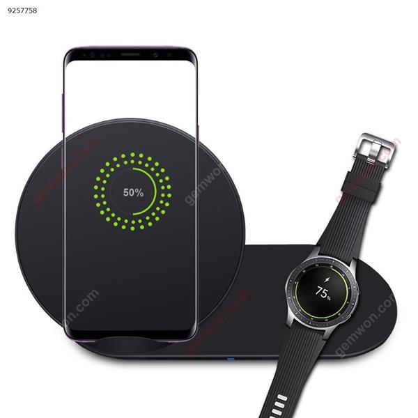 Multi-function 2-in-1 wireless charger for iPhone 8 / iPhone 8 Plus / iPhone X / XR / Xs / XsMax / Samsung S9 / S9 Plus / S8 / S8Plus / S7 / S7 Edge / S6 Edge / HUAWEI Mate 20 RS / Mate 20 Pro + Samsung Watch Gear S4 S3 S2 Charger & Data Cable N26-2