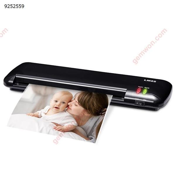 A4 Office Home Document Photo Laminator, 300 mm / min Speed,Glue Thickness 0.6 mm,Glue width:230 mm,Not Includes  Laminating Pouches,Black(EU,260W) Office Products N/A