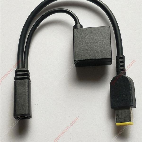 5.5 x 2.1mm Female Jack To USB. Transfer Lenovo square mouth male Laptop Adapter 5.5 x 2.1mm