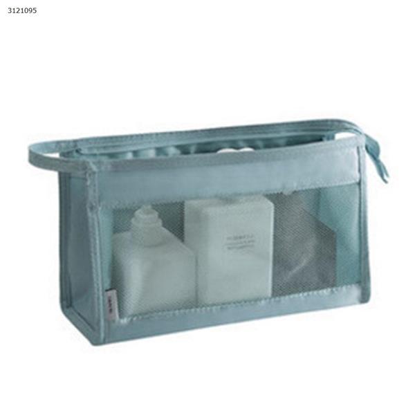 Grid cosmetic bag travel storage wash cosmetic storage bag hand bag Korean blue Outdoor backpack n/a