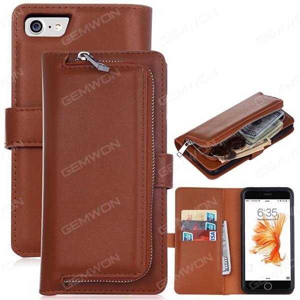 iphone7 plain wallet holster ，
Multifunctional combined fission case，brown Case IPHONE7 PLAIN WALLET HOLSTER