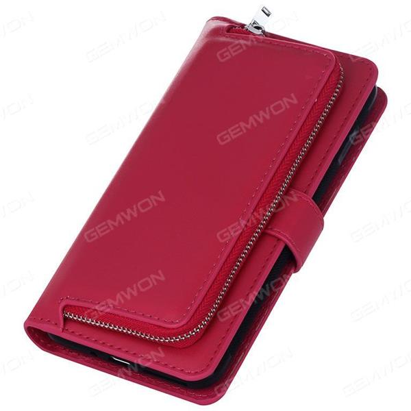 S6 edge Samsung holster,Plain wallet,Multifunctional combined fission case，,rose Red Case S6 EDGE SAMSUNG HOLSTER