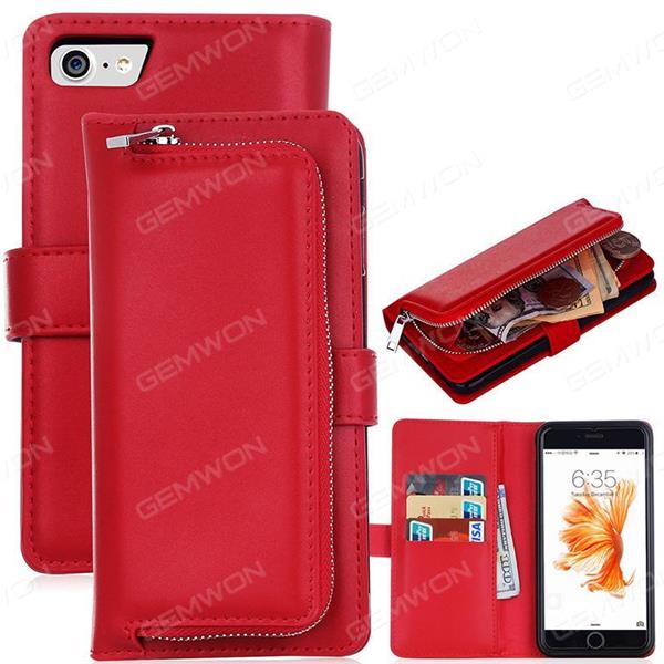 iphone7 plus plain wallet holster ，
Multifunctional combined fission case，red Case IPHONE7 PLUS PLAIN WALLET HOLSTER