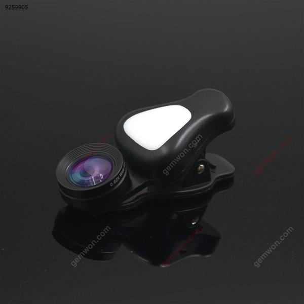 Phone Fill Light LED Night Self-Timer Fill Light With Wide-Angle lens & Macro Lens -black Selfie LED Light ZM-028M