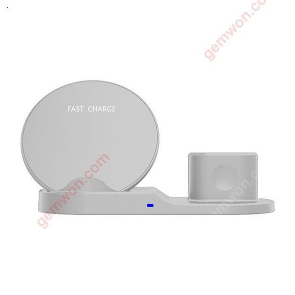 3 In 1 Fast Charge Wireless Charger for Apple Watch Series 1 2 3 4 Charging Dock Holder Station  for iPhone 8 / iPhone 8 Plus / iPhone X / XR / Xs / XsMax / Samsung S9 / S9 Plus / S8 / S8Plus / S7 / S7 Edge / S6 Edge / HUAWEI Mate 20 RS / Mate 20 Pro & Airpods Charger & Data Cable N30
