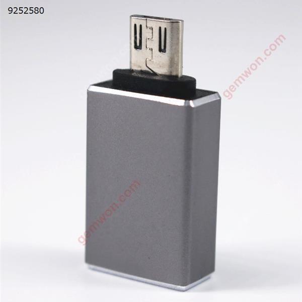 Micro USB OTG To USB 3.0 Adapter, Micro USB Male OTG To USB 3.0 Female Adapter ,Grey Audio & Video Converter N/A