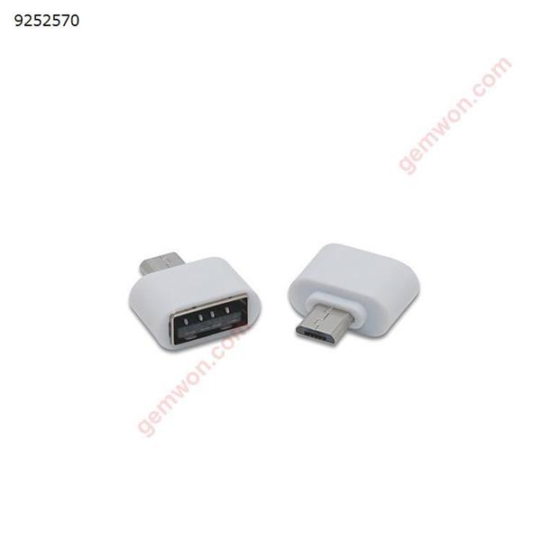 Micro USB OTG To USB 2.0 Mini Adapter, Micro USB Male OTG To USB 2.0 Female Mini Adapter ,White Audio & Video Converter N/A