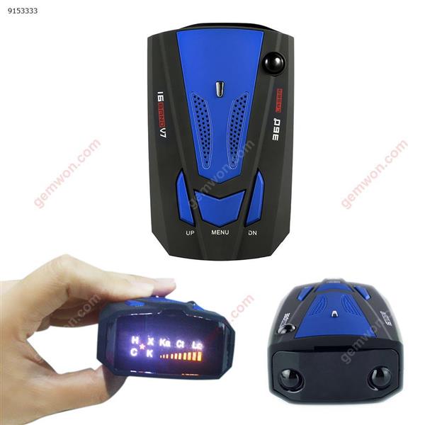 V7 LED Display 360 Degree Car Speedometer GPS Radar Detector (blue) Safe Driving V7