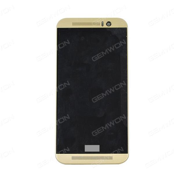 LCD+Touch Screen+Frame for For HTC One M9 Golden Phone Display Complete HTC M9