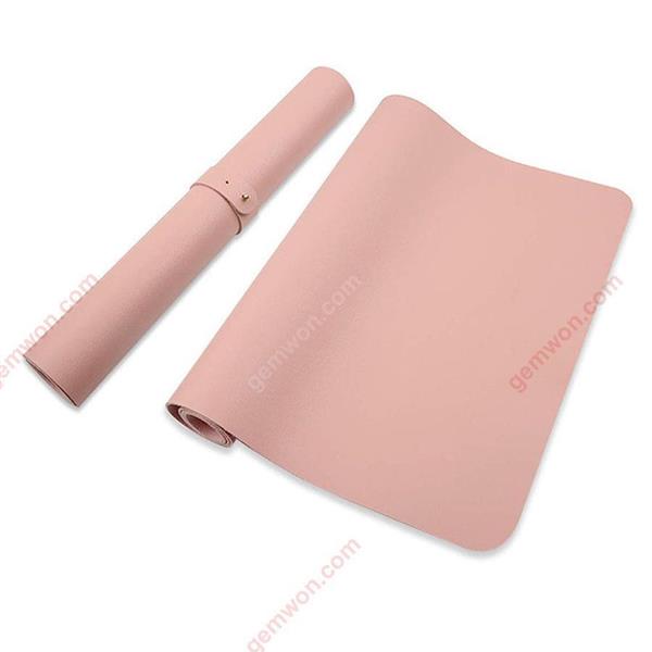 Desk Mat PU Leather Mouse Pad Mat Large Desk Pad Mouse Pad, FAFIT 80cm X 40cm Non-Slip PU Leather Desk Mouse Mat Waterproof Desk Pad Protector Gaming Writing Mat for Office Desks (Pink-Silver) Other N/A