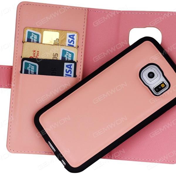S7 edge Samsung holster,Plain wallet,Multifunctional combined fission case，pink Case S7 EDGE SAMSUNG HOLSTER