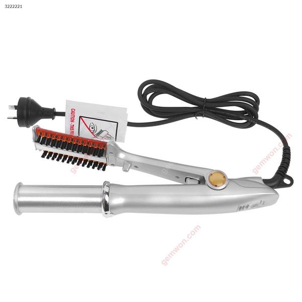Hair curler ceramic curling iron heat brush straight hair curler ceramic iron combination straight volume（AU） Makeup Brushes & Tools  SKT-909