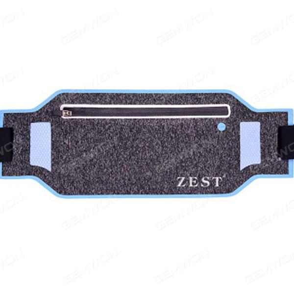 Pocket the best sports belt sports phone bag waterproof reflective zipper pocket headphone hole ultra-thin large-capacity sports belt men and women apply blue Outdoor backpack ZEST