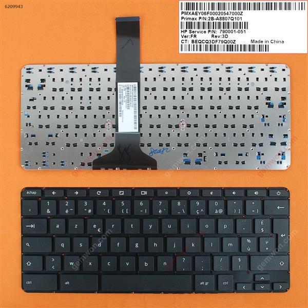 HP Pavilion Chromebook 11 G3 BLACK FR N/A Laptop Keyboard (OEM-B)