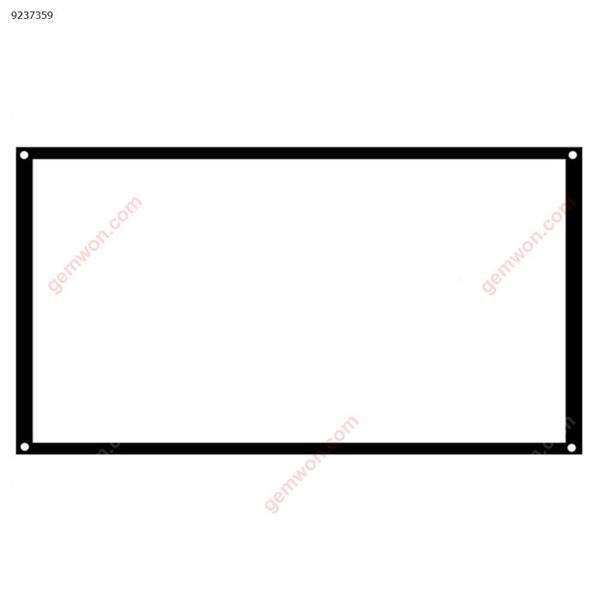 Simple projection screen 100 inch 16:9, home high-definition white plastic projection screen Projector G81001