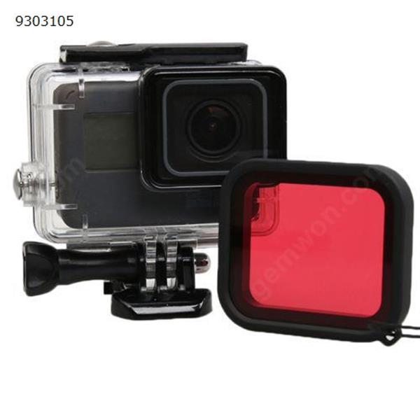 RED diving Filter Lens Cover For GoPro Hero 6 5 Black waterproof housing case Screen Protectors WD-GH