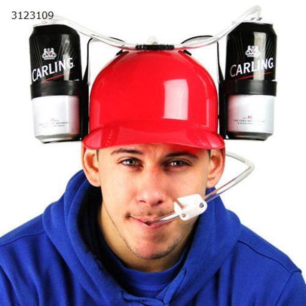 Drinking helmet, beer cap, cool party accessories, drink holder, joke gift (red) Outdoor Clothing WD-hd