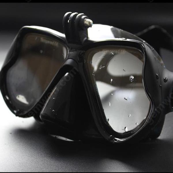 Diving Event Gawp Photographic Camera - Anti Fog Diving Goggle Adult Snorkeling Mask Eyewear Tempered Glass Lens Camera black Water sports equipment RD-7800