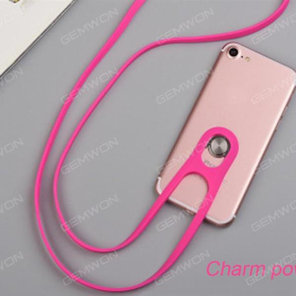 antiskid Mobile phone hang rope，Neck cord Silicone sling mobile phone chain anti-theft prevention chain length，Rose red Case ANTISKID MOBILE PHONE HANG ROPE
