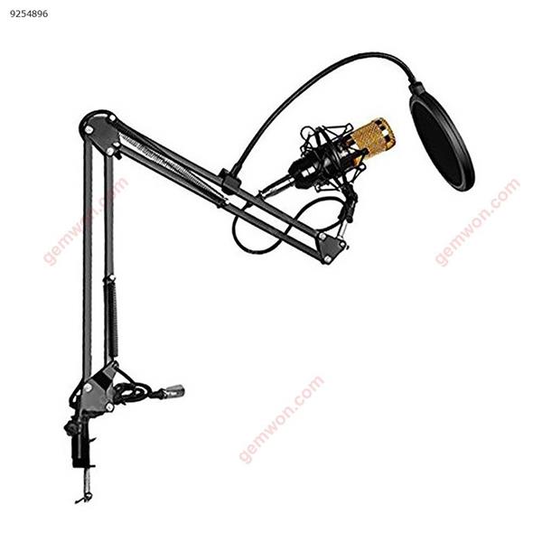 Professional Live Studio Condenser Recording Microphone with Arm Bracket Shock Mount Mobile Phone Mounts & Stands D