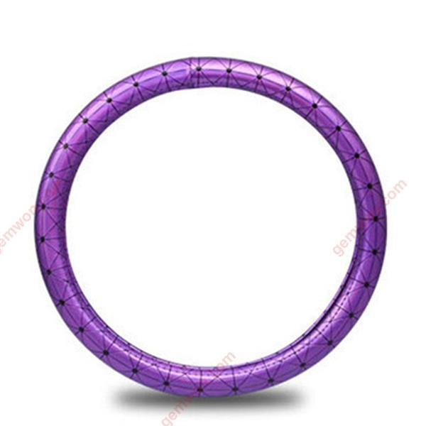 Fashion Electro Plating 38cm Universal Car Steering Wheel Cover for Women Car Interior Styling -purple Autocar Decorations FXP