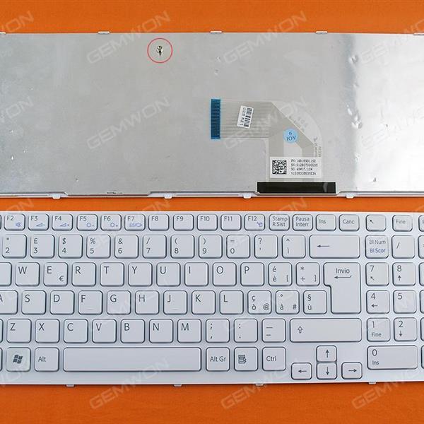 SONY SVE17 WHITE FRAME WHITE IT N/A Laptop Keyboard (OEM-B)