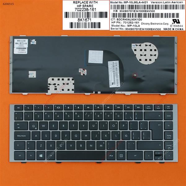 HP 4440s 4440 4441 SILVER FRAME BLACK WIN8 LA MP-10L96E0-442 Laptop Keyboard (OEM-B)