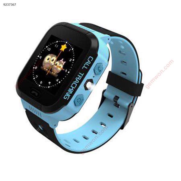 Children's gift smart watch, touch screen GPS accurate positioning anti-lost smart watch (blue English) Smart Wear A15S
