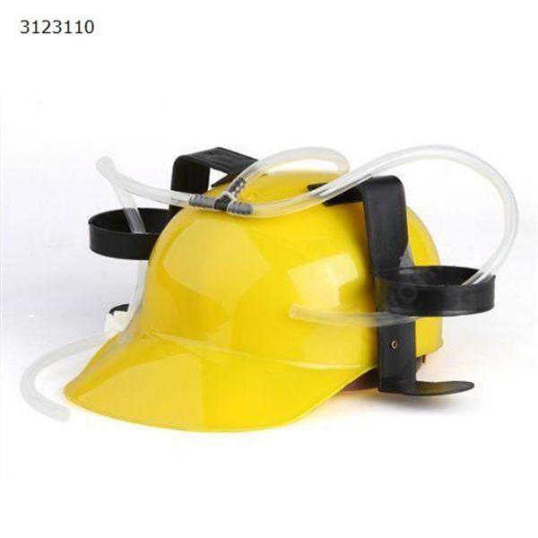 Drinking helmet, beer cap, cool party accessories, drink holder, joke gift (yellow) Outdoor Clothing WD-hd