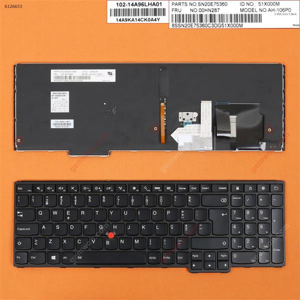 Lenovo Yoga 15 Black Frame Black(Backlit, With point，For Win8) PO PK1316V1A21  MP-14A96P0J698 Laptop Keyboard (OEM-B)