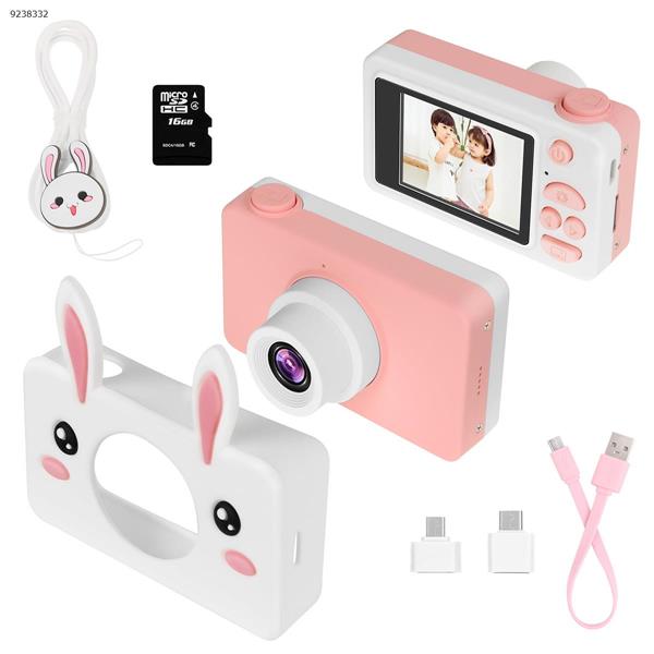 Shockproof Kids Children Digital Camera + Rabbit case, Pink, Birthday/Christmas Gifts Camera 5th Camera 5TH