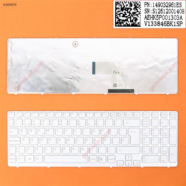 SONY SVE15 WHITE FRAME WHITE OEM SP N/A Laptop Keyboard (OEM-A)