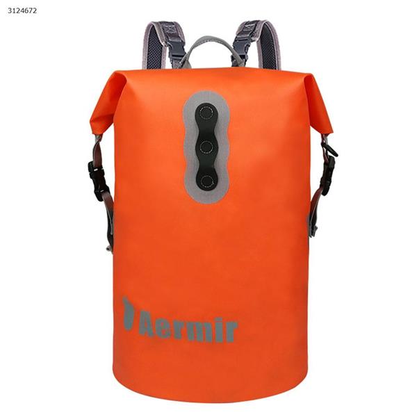 Folding waterproof bucket bag outdoor swimming beach bag drifting backpack 16L Orange Outdoor backpack n/a