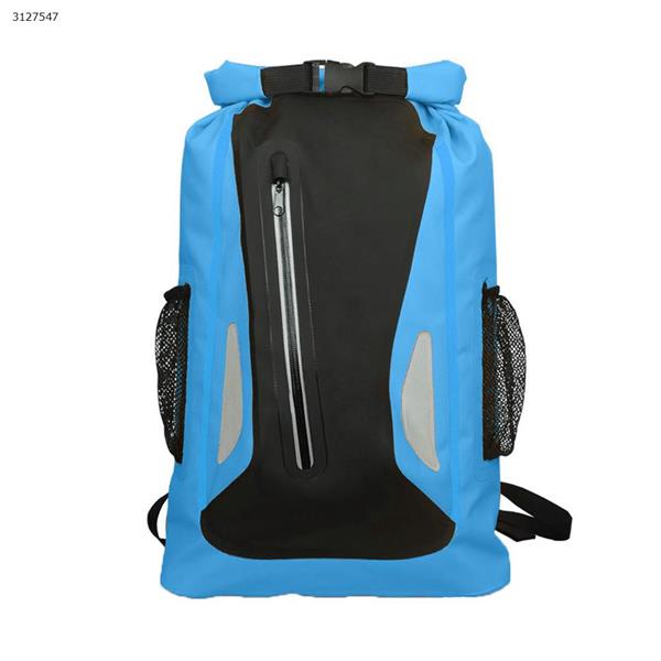 Outdoor shoulder waterproof bag upstream streamer drifting waterproof bag Outdoor PVC drifting waterproof bucket bag Blue Outdoor backpack n/a